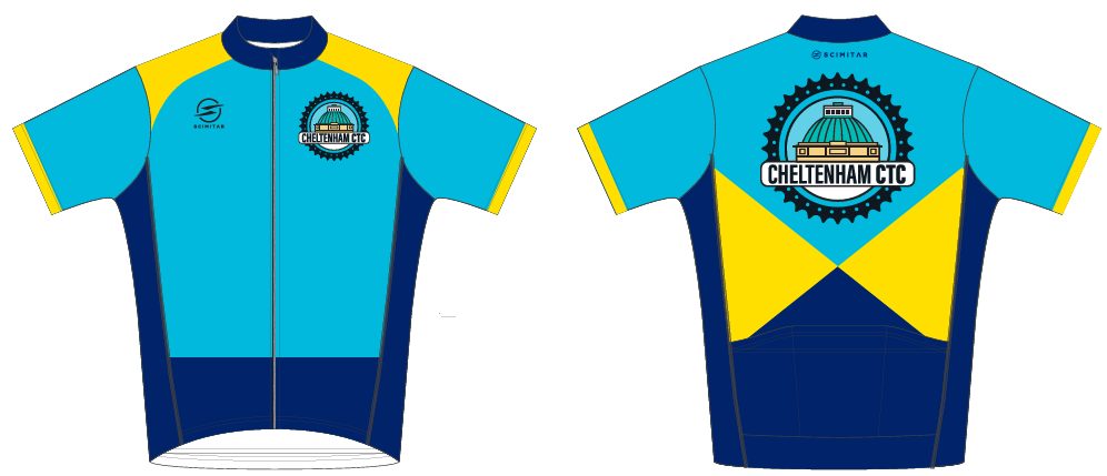 Short sleeved club jersey, front and back